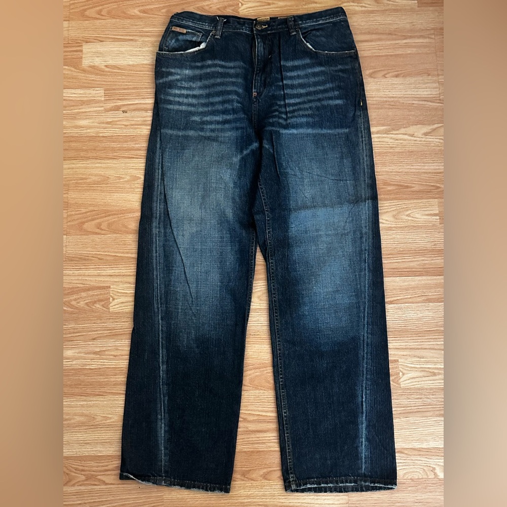 Men's Dark Blue Straight-Leg Jeans